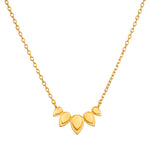 Beauty of Transformation Lotus Petal Necklace featuring five delicate lotus petals, symbolizing new beginnings and personal evolution, designed for spiritual jewelry, meditation, and meaningful manifestations.