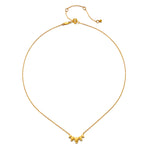 The delicate layering chain of the Intention of Infinite Potential Necklace Set, featuring a gold lotus design, ideal for meaningful wear during meditation and yoga sessions, embodying protection and spiritual significance.