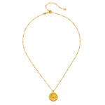 The Intention of Infinite Potential Necklace Set displayed elegantly, with the gold lotus pendant as a focal point. A beautiful addition to spiritual jewelry collections aimed at enhancing meditation and personal growth.