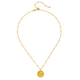 The Intention of Infinite Potential Necklace Set displayed elegantly, with the gold lotus pendant as a focal point. A beautiful addition to spiritual jewelry collections aimed at enhancing meditation and personal growth.