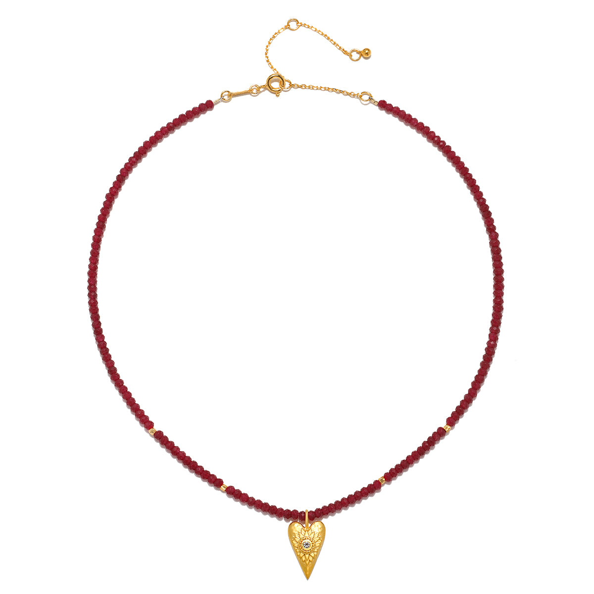 Healing Heart Red Onyx Heart Necklace | Satya Jewelry