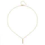 Eternal Light Diamond 14kt Gold Necklace featuring five precious diamonds symbolizing clarity and abundance. This elegant piece is ideal for spiritual jewelry, perfect for meditation and protection. The necklace serves as a meaningful talisman for those who appreciate zodiac themes and yoga practices, bringing a sense of manifestation in daily life.