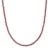 Grounded in Positivity Red Garnet Root Chakra Choker, a beautiful spiritual jewelry piece made with 2.4mm faceted round shaded red garnet beads, perfect for meditation and manifestation, serving as a talisman for protection and enhancing your yoga practice.