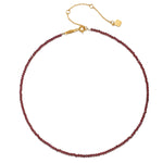 Close-up of the Grounded in Positivity Red Garnet Root Chakra Choker, highlighting the craftsmanship of this spiritual jewelry that supports grounding and manifestation, ideal for those seeking protection and deeper meaning in their lives.