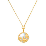 Take Flight Butterfly Pearl Locket Necklace featuring a beautifully designed butterfly and lotus flowers on a mother of pearl background, symbolizing transformation, freedom, and new beginnings—perfect for spiritual jewelry, meditation, and manifestation.