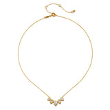 An elegant display of the Commence with Clarity White Topaz Lotus Petal Necklace, highlighting its delicate design and gold finish. This spiritual jewelry piece embodies the essence of meditation, manifestation, and serves as a talisman for renewal, making it a meaningful addition to any collection.