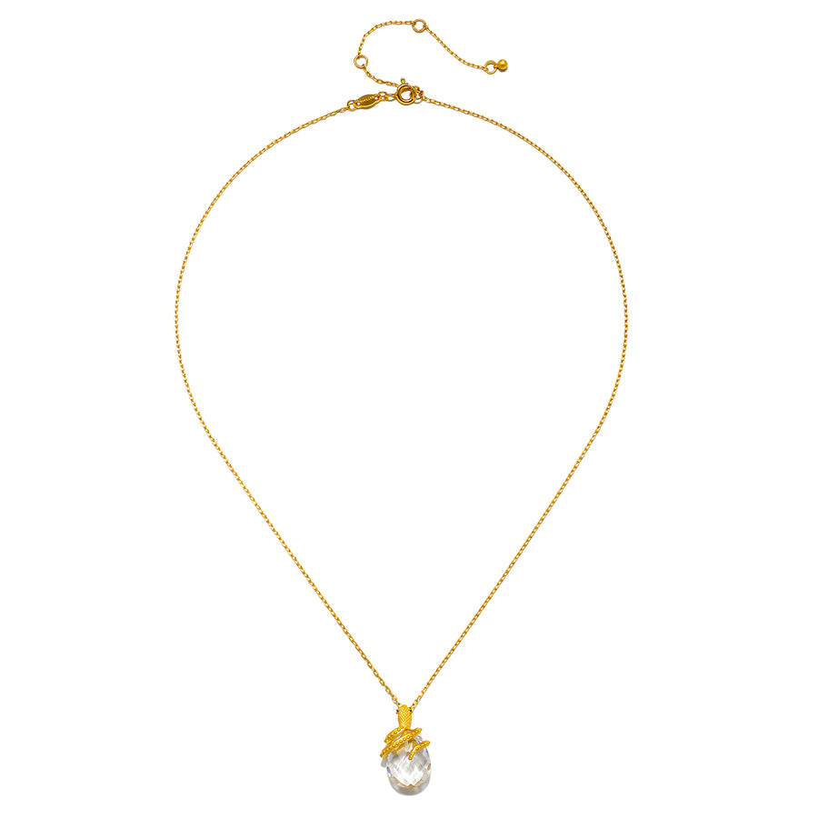 Manifest Rebirth White Topaz Snake Necklace