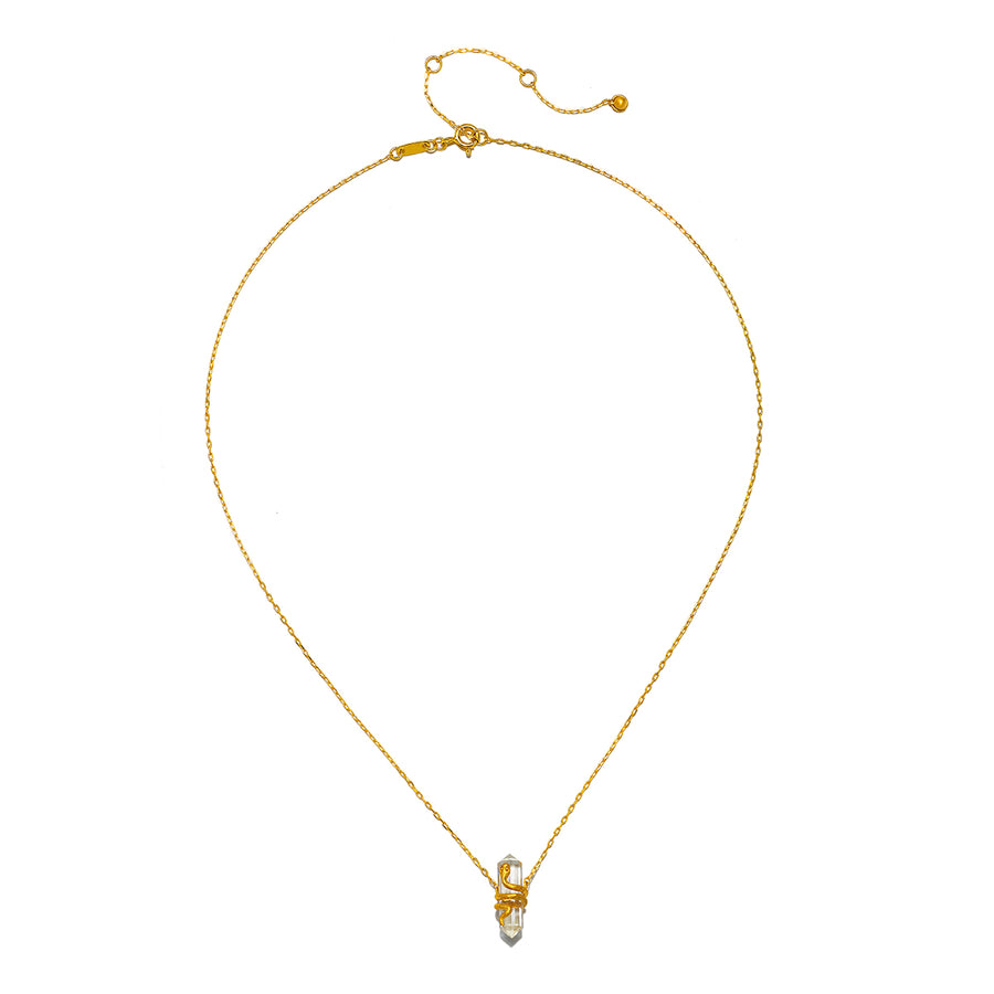 Eternal Spirit Clear Quartz Snake Necklace