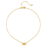 Ignite Intuition White Topaz Evil Eye Necklace