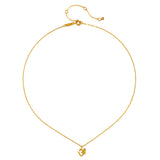 The Universal Connection White Topaz Om Necklace displayed flat, revealing its delicate 18kt gold plate design. This talisman symbolizes zodiac energies and is a cherished piece for those interested in spiritual jewelry, enhancing meditation and providing meaningful protection.