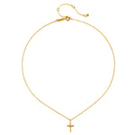 Close-up view of the Honor Your Faith Cross White Topaz Necklace, highlighting the intricate beaded cross and the clarity of the white topaz stone. This spiritual pendant embodies meaning and is perfect for manifesting intentions in daily life.