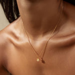 Model wearing the Guiding Faith White Topaz Star of David Necklace, showcasing its beauty as a piece of spiritual jewelry, perfect for yoga and self-expression in meaningful ways.