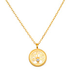 Firmly Rooted White Topaz Tree of Life Necklace showcasing its elegant design featuring a tree of life pendant with a brilliant white topaz, perfect for spiritual jewelry and meditation practices. This meaningful talisman represents grounding and intuition, ideal for protection during yoga and enhancing manifestation efforts.