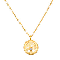 Firmly Rooted White Topaz Tree of Life Necklace showcasing its elegant design featuring a tree of life pendant with a brilliant white topaz, perfect for spiritual jewelry and meditation practices. This meaningful talisman represents grounding and intuition, ideal for protection during yoga and enhancing manifestation efforts.