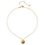 Celestial Balance Yin Yang White Topaz Necklace designed for spiritual jewelry enthusiasts, featuring a beautifully balanced yin yang symbol alongside celestial elements like the sun and moon. This meaningful piece serves as a talisman for meditation, yoga, and personal manifestation, embodying the essence of protection and harmony.