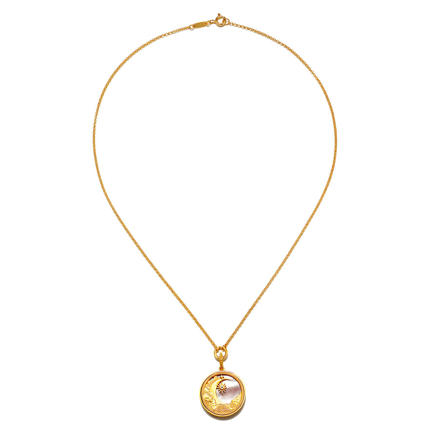 Waking Dreams Mother of Pearl Celestial Necklace