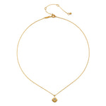 The Clarity White Topaz Starburst Necklace displayed elegantly against a neutral background, representing a meaningful piece of spiritual jewelry that inspires clarity, protection, and connection to the sun and moon.