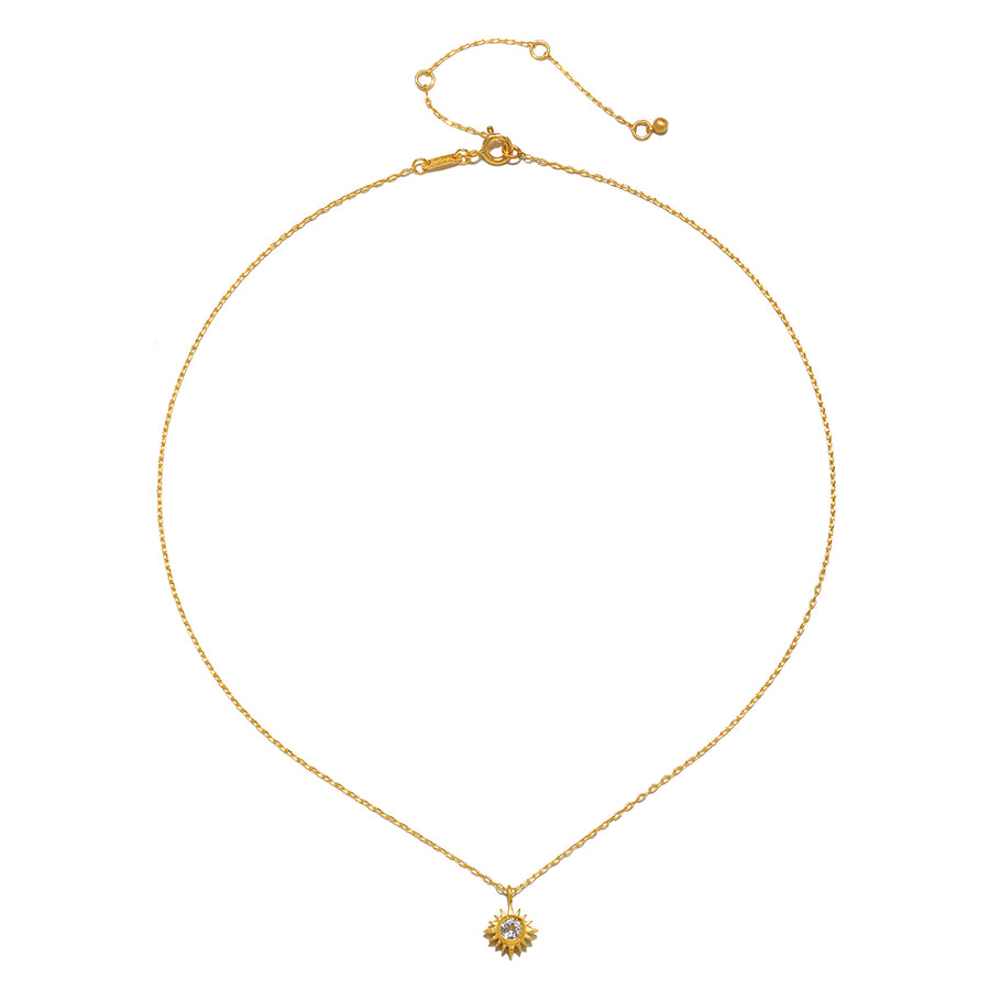 Gaining Clarity White Topaz Starburst Necklace