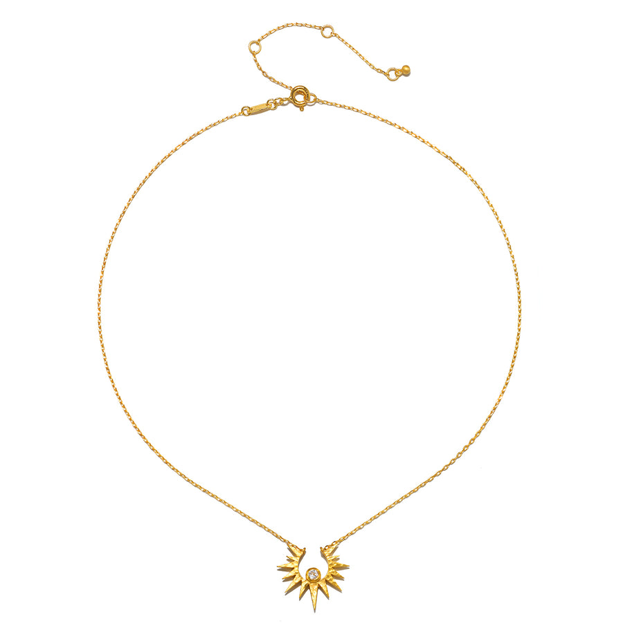 Unveiling Dreams White Topaz Starburst Necklace