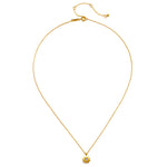 Gold-tone chain necklace with small star-shaped pendant set with clear white stones.
