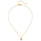 Gold-tone chain necklace with small star-shaped pendant set with clear white stones.