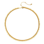 The Shine a Light Coin Chain Necklace laid flat, displaying its intricate coin detail. This piece is a perfect addition to anyone's spiritual wardrobe, representing meaning and protection in meditation.