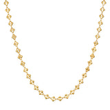 Golden Hour Coin Chain Necklace, featuring a delicate link design in 18k gold plate over brass, perfect for layering or wearing alone. This spiritual jewelry embodies the essence of the sun's golden glow, making it a meaningful talisman for meditation, protection, and manifestation.