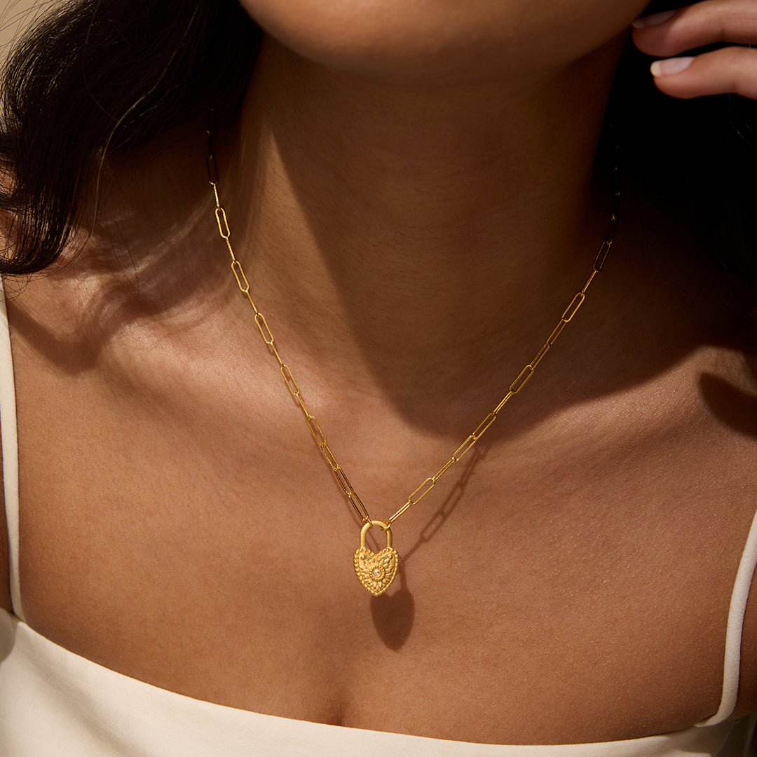 Love Everlasting Padlock Heart Necklace | Satya Jewelry