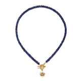 Brilliant Light Lapis Starburst Necklace