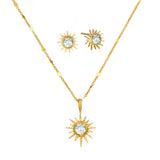 Manifest Abundance Blue Topaz Necklace & Earring Set