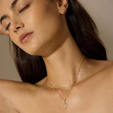 North Star Blue Topaz Starburst Necklace