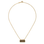 The elegant Self Evolution Moon Phase Necklace displayed against a white backdrop, highlighting its unique design and spiritual significance, ideal for those seeking protection and meaning in their jewelry.