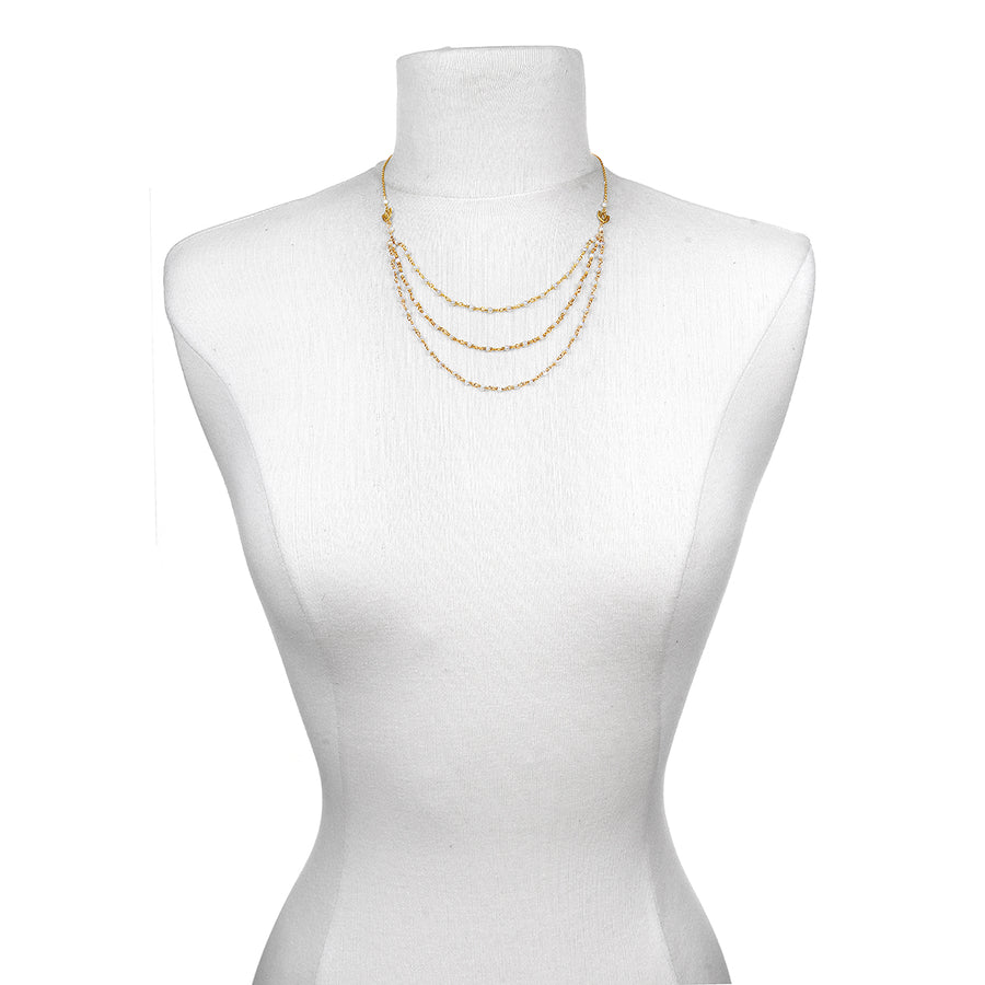 Begin as One Pearl Triple Necklace