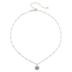 Another view of the Guiding Faith Silver Star of David Necklace, highlighting its delicate chain design. This spiritual piece is more than just jewelry; it represents hope and protection, making it an ideal companion for meditation and reflection on the sun and moon energies in one's life.