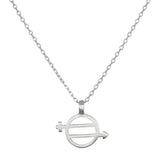 Equal Means Equal - Equality Necklace Silver, featuring a stylish silver pendant symbolizing equality, justice, and freedom, ideal for spiritual jewelry, meditation, and as a meaningful talisman representing manifestation and protection in yoga.