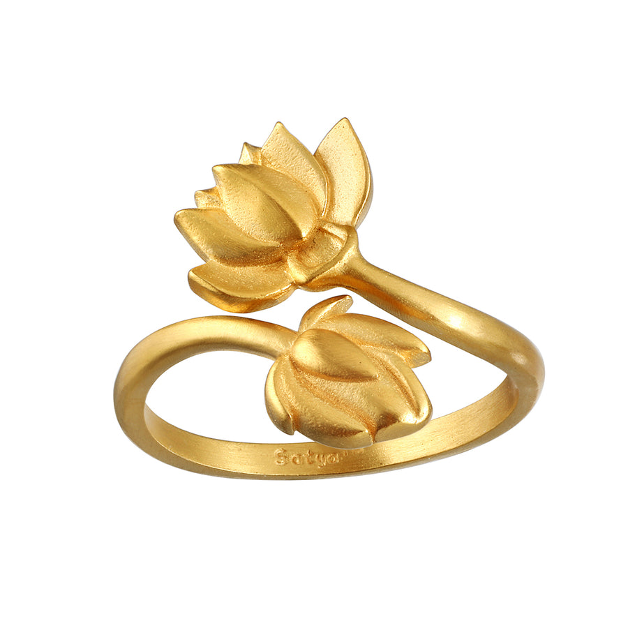 Open to Possibilities Double Lotus Ring