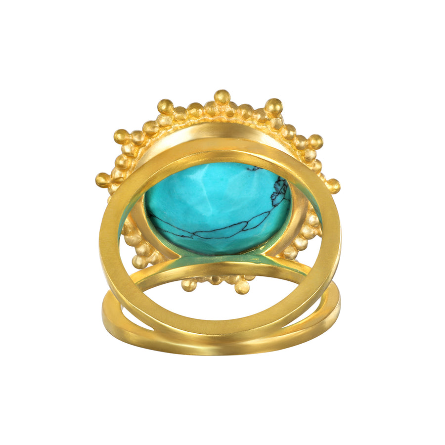 Nurture Your Voice Turquoise Gold Ring