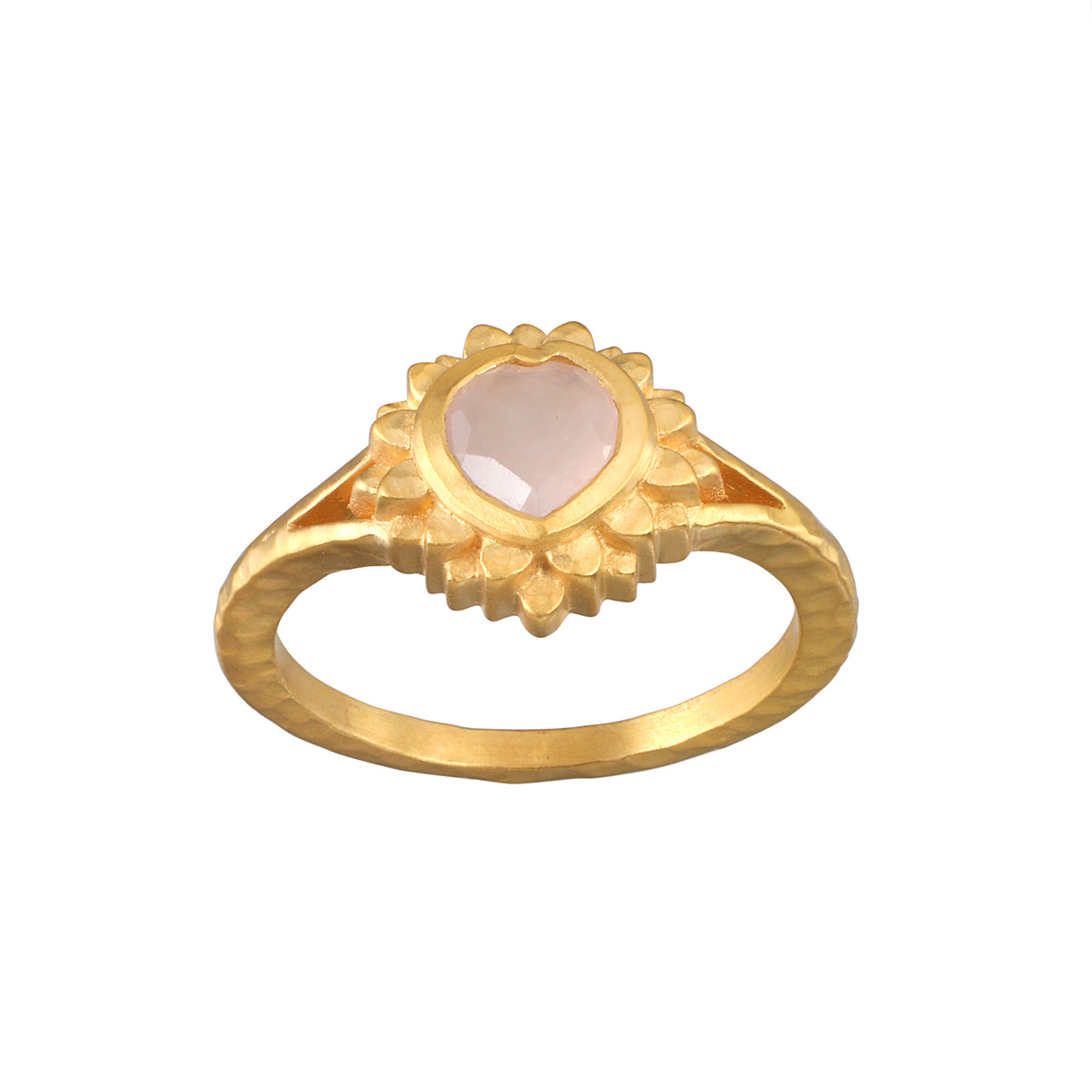 Journey to Love Rose Quartz Lotus Heart Ring displayed elegantly, symbolizing spiritual jewelry, meditation, and transformation with its rose quartz centerpiece. This talisman invites love and meaningful energy into your life, perfect for those into zodiac, malas, and yoga.