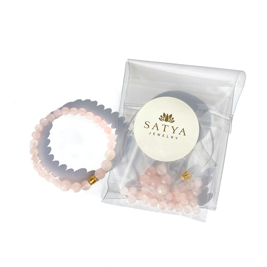 Lotus Rose Quartz Bracelet Kit Unconditional Love + Lovingkindness Book