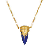 Sacred Protector Lapis Celestial Locket Necklace