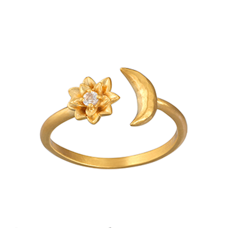 Spirit in Transformation Lotus Moon Ring