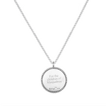 Pathway to Love Necklace in silver engraved with a message for the children of Manjushree, symbolizing compassion. This spiritual jewelry combines the meaning of a talisman with spiritual practices, enhancing meditation and yoga experiences.