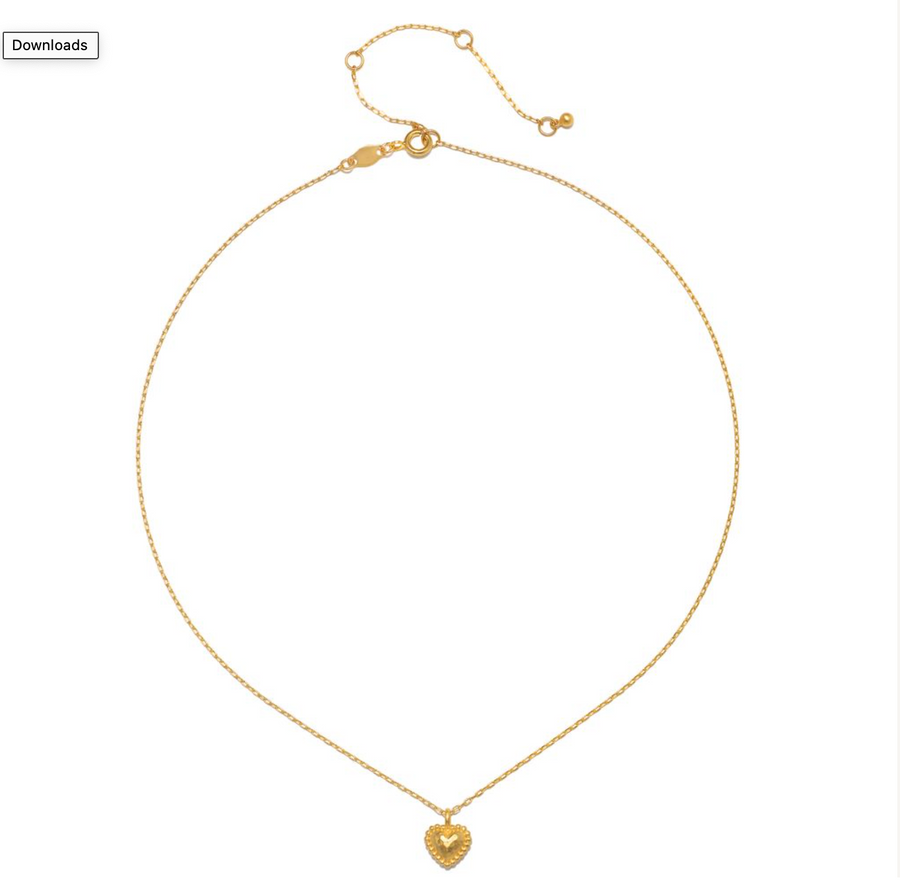 True Heart Gold Pendant Necklace