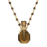 Taryn Truly Carry Peace Smoky Quartz Bottle Necklace