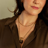 Taryn Truly Carry Peace Smoky Quartz Bottle Necklace