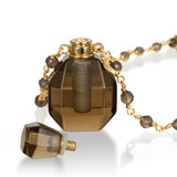 Taryn Truly Carry Peace Smoky Quartz Bottle Necklace