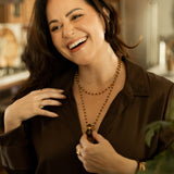 Taryn Truly Carry Peace Smoky Quartz Bottle Necklace