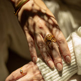 Taryn Truly Protect Your Peace Citrine Shield Ring