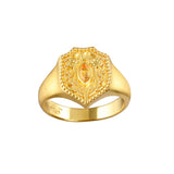 Taryn Truly Protect Your Peace Citrine Shield Ring