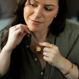 Taryn Truly Wear Your Story Gold Charm Holder Necklace
